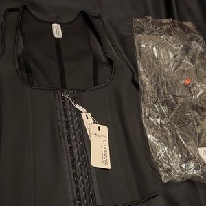 Charmian Black Front-Hook Shapewear Tank Top